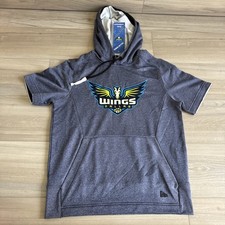 WNBA Dallas Wings New Era Blue Short Sleeve Hoodie Hooded Shirt Adult XS NWT NEW