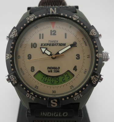 Timex Expedition Analog + Digital Brown/Green Fabric Watch