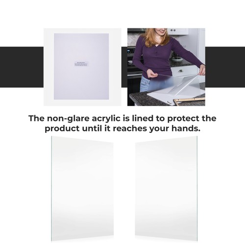 100 Sheets Of Non-Glare UV-Resistant Frame-Grade Acrylic Replacement for 20x20 - Picture 7 of 7
