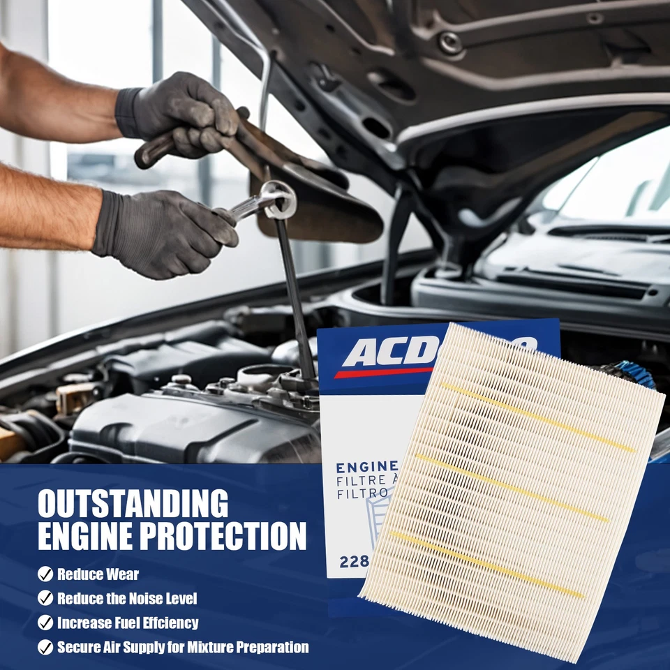 Filtro de aire del motor para GMC Sierra Yukon Chevrolet Suburban Tahoe Silverado 1500 Foto 4 de 4