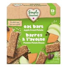 2-Pack Baby Gourmet Simply Gourmet Toddler Snacks Oat Bars Apple Sweet Potato
