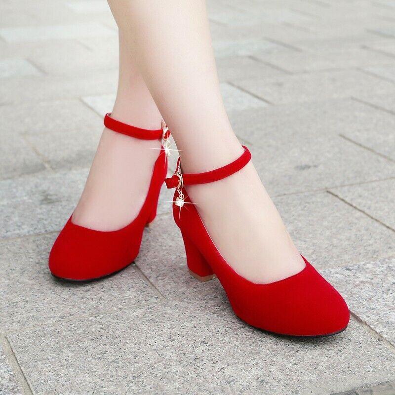 「MUVEIL×Offen」round-MARYJANE 37 Amazon.com | Dystralix Women Retro Black Mary Janes Chunky
