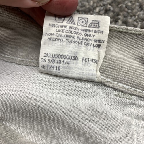 Wrangler Vintage Men’s Khaki Denim Cotton Cargo Shorts Beige Size W34 USA made - Picture 7 of 10