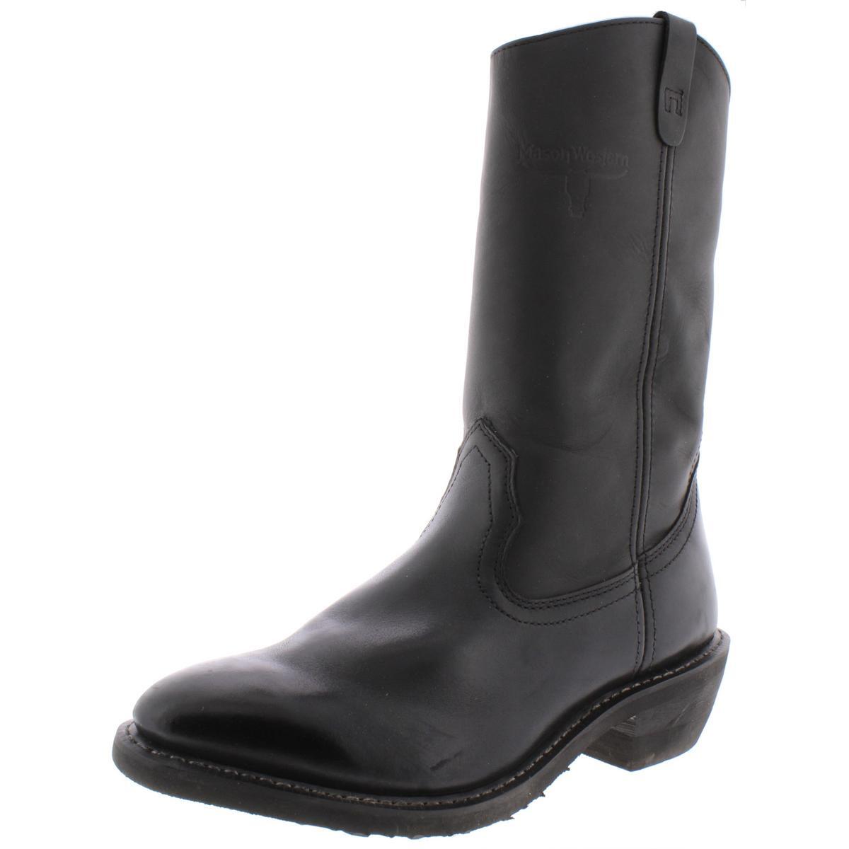 Mason Mens West Work 12 Черная рабочая ковбойка, сапоги Вестерн 8 среднего размера (D) BHFO 5932