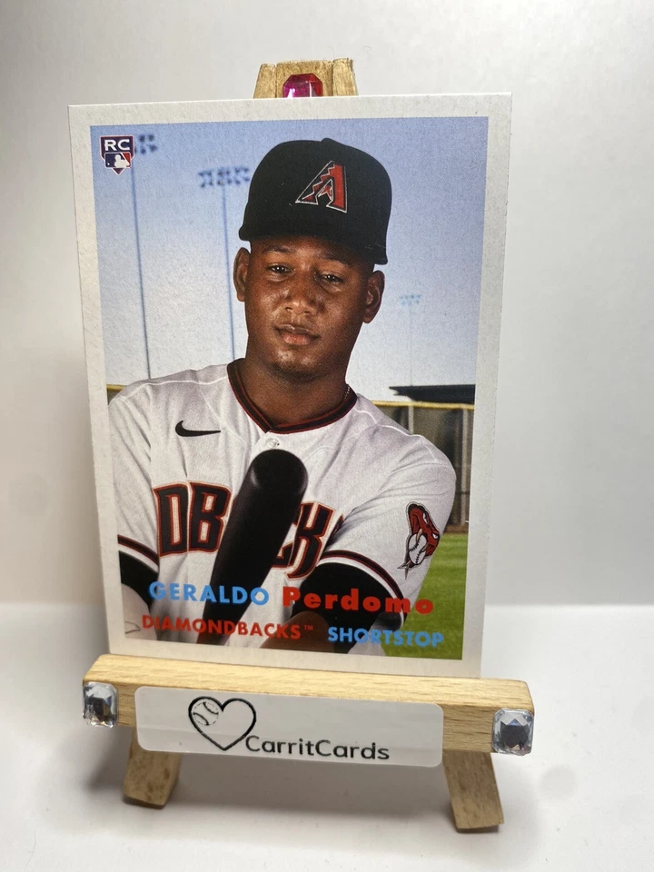 2021 Topps Archives GERALDO PERDOMO 1957 Topps Baseball Rookie RC - Image 2 of 4