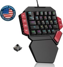 Teclado para juegos profesional de una mano, mini teclado mec nico con cable