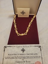 JBK - Collana, lucchetto Chanel con perle e diamanti.  Chiusura regolabile, documenti e scatola. 