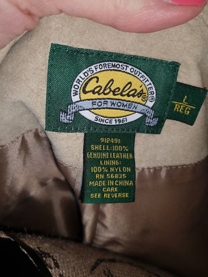 Cabela's ladies suede jacket sz L - Image 4 of 4