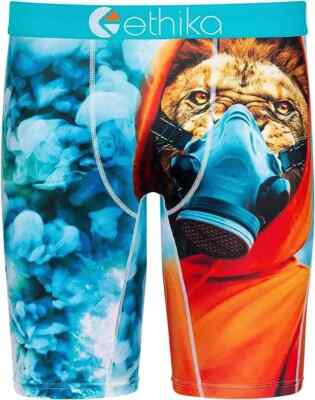 Ethika Staple Boxer Briefs SHOTGUN Aqua Lion Wave Medium Underwear Brand New M