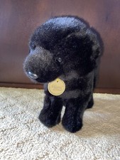 Aurora Miyoni Black Labrador Plush Lab Puppy Dog Stuffed Animal EUC