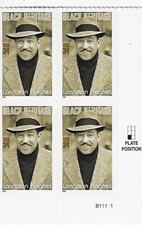 US Langston Hughes Black Heritage 34c Stamp Plate Block of 4 Scott #3557