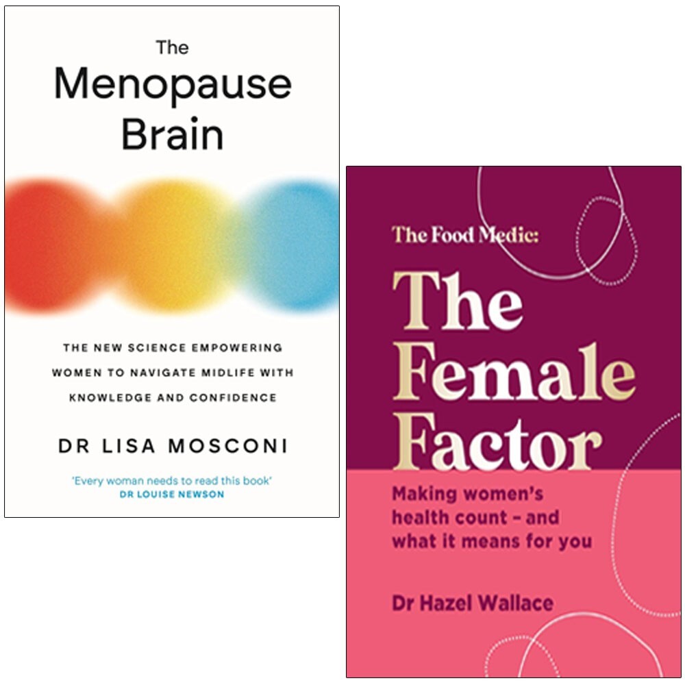 The Menopause Brain Dr. Lisa Mosconi, Female Factor Dr Hazel Wallace 2 Books Set