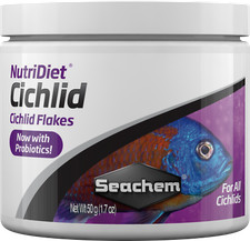 SEACHEM NutriDiet  Cichlid Tropical Fish Food Flakes Probiotics Formula