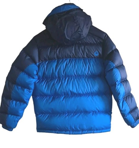 Marmot Puffer Jacket Youth XL Blue 700 Fill Guides Down Hooded Full Zip Coat - Picture 7 of 10