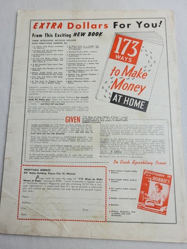 Profitable Hobbies Magazine from August 1949 Interesting Ads - Foto 2 di 4