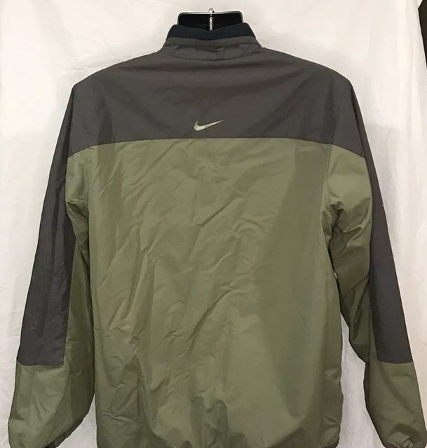 Nike Athletic Dept Jacket M Green Gray Reversible Gray Navy Nylon