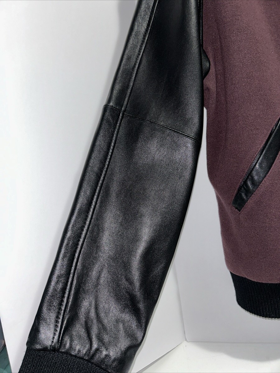 7 diamonds Seven diamonds leather Sleeve bomber varsity