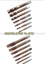 M2/M2.5/M3 To M12 HSS Metric Spiral & Straight Flute Thread Screw Tap Plug Tap