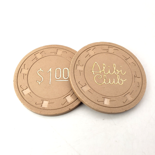 ALIBI CLUB Casino Chip $1 Dollar Pittman NV Las Vegas Lot of 2
