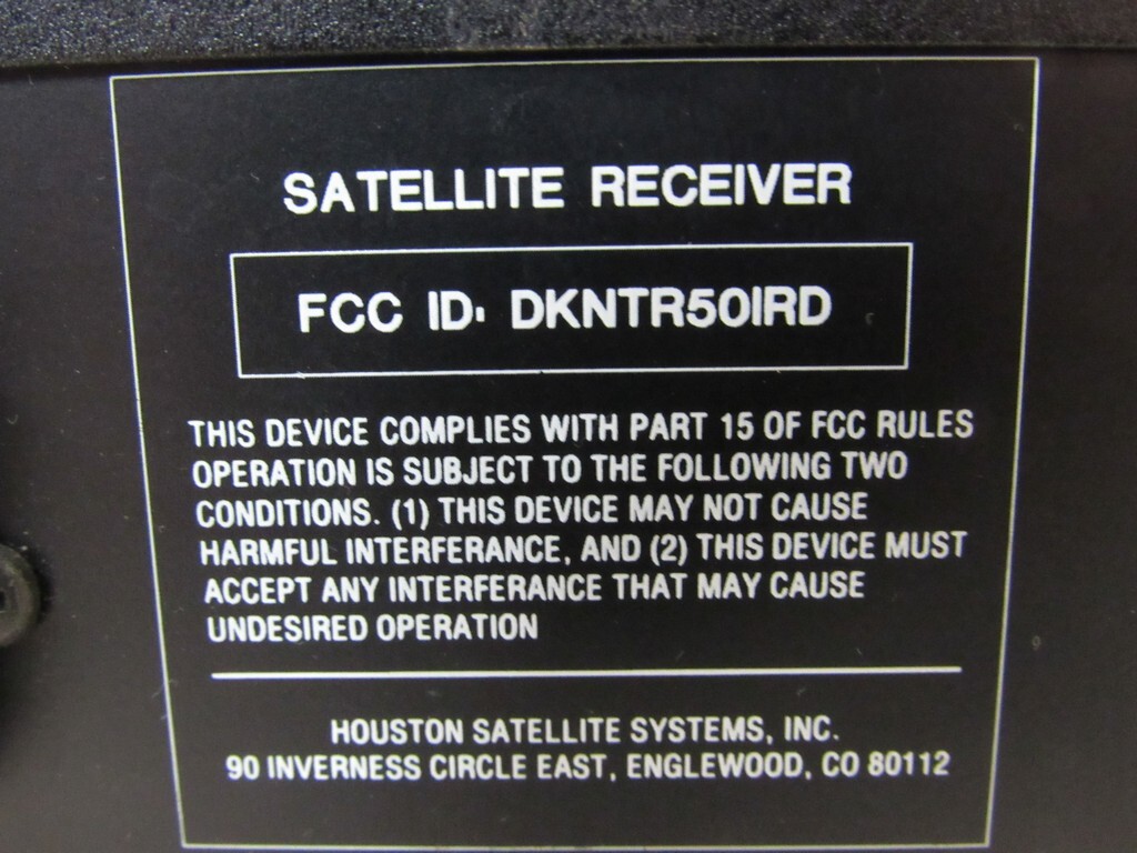 HTS Tracker Premier System 70 Satellite Receiver Videocipher RS