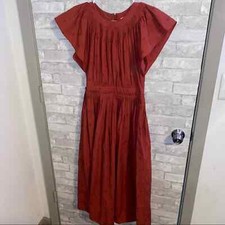 Ulla johnson burnt orange floral dress sz 2 #E2