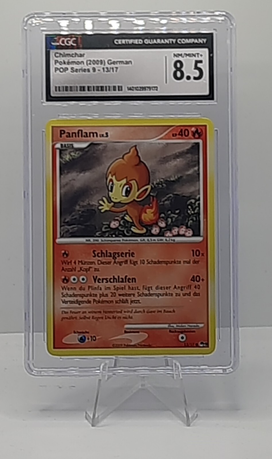 Panflam (Chimchar) - Pokemon 2009 - POP Series 9 - 013/017 - CGC 8.5 - POP 1!!