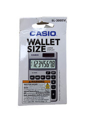 Casio SL-300SV Wallet Style Pocket Calculator 8 Digit Display