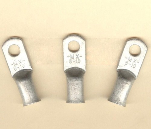 20 Battery Big TIN PLATED Copper RING Lug Terminal Connector #6 Wire Gauge #10 - Picture 2 of 2
