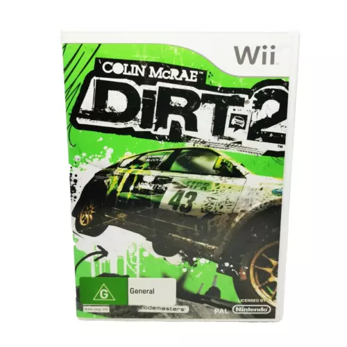 Colin McRae Dirt 2 - Nintendo Wii Game Pal Complete With Manual Free Shipping