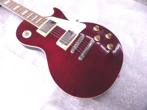 Rare Fernandes Burny Les Paul Type Electric Guitar LSD-80N TRD Transparent Red