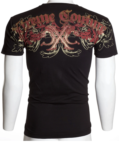 Camiseta para hombre Xtreme Couture Affliction TELEFUS calavera negra tatuaje motociclista S-5XL - Imagen 7 de 8