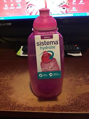 SISTEMA HYDRATE 3800ML ROTE WASSERFLASCHE ROSA TOP GEBURTSTAG WEIHNACHTSDURST
