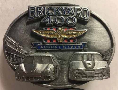 Brickyard 400 August 3rd 1996 Belt Buckle, & 24 Jeff Gordon Money Clip, Pewter. - Bild 2 von 9