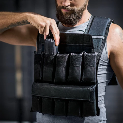 ZELUS 20/30/60lb Adjustable Weighted Weight Vest For Men Running Gym Training - Picture 17 of 20