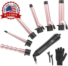 Juego de varitas profesionales para calentar el cabello instantáneo 6 en 1 NUEVO