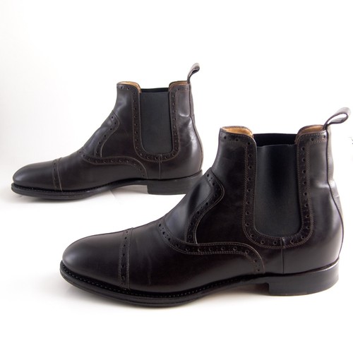 Gucci Chelsea Ankle Boots Brown Leather Womens Size US 8.5 EU 38.5 - Picture 3 of 13