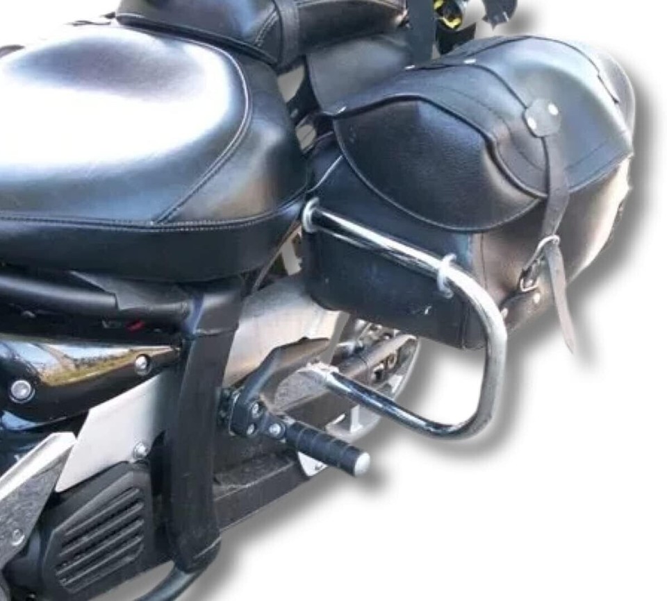 Yamaha XVS 1300 Midnightstar Chrome Rear Saddlebags Crash Bars