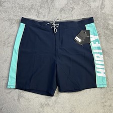 NEW Hurley Phantom Board Shorts Navy Blue Stretch 18  Mens Size 38 Swim Trunks