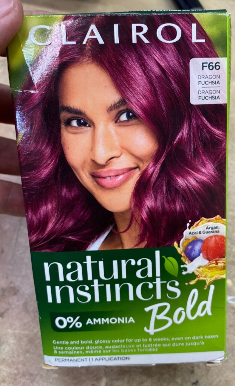 Clairol Natural Instincts Bold, Permanent Hair Color, F66 Dragon Fuchsia