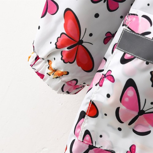 Kids Boys Girls Raincoat Hooded Top Fall Blouse Long Sleeve Jacket Shopping - Picture 35 of 44