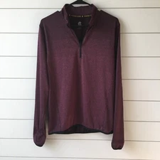 C9 Champion Power Core 1/4 Zip Base Layer Warm Up Jacket SMALL Purple Black