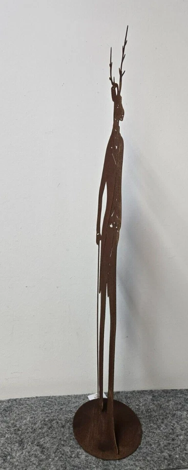 Dekofigur Hirsch von Gilde 70 cm Metall Rost braun Jäger rustikal Jagd - Bild 2 von 4