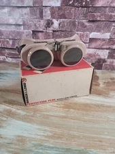 Vintage Bausch & Lomb Welder Safety Goggles Steampunk Motorcycle Glasses - NOS