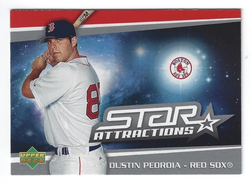 2006 Upper Deck Star Attractions Dustin Pedroia Rookie Card RC #SA-DP Red Sox
