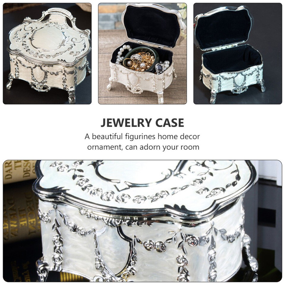 Vintage Jewelry Container Rustic Chest Travel Boxes for Women eBay