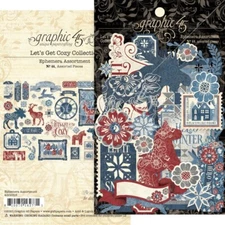 GRAPHIC 45 ~ LET'S GET COZY ~ Flower Assortment ~ 78 Pieces