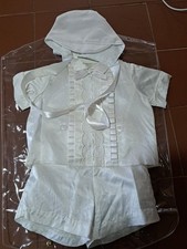 Baby Infant Christening Baptism Formal White outfit Suit  6/9 Mos 