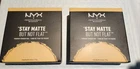 2 PACK NYX "NATURAL" STAY MATTE BUT NOT FLAT, POWDER FOUNDATION. FREE SHIPPING