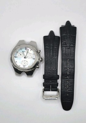 Bruno Banani Diamond Chronograph Watch 80 Diamond Bezel MOP Dial New Battery