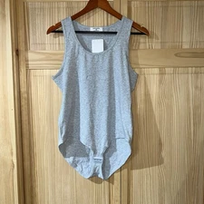 Zenana Sleeveless Plus Bodysuit NWT Heather Gray Size 2X